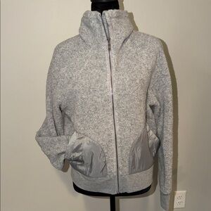 LULULEMON Size 10 Women's Gray Wool Full Zip-Up Jacket